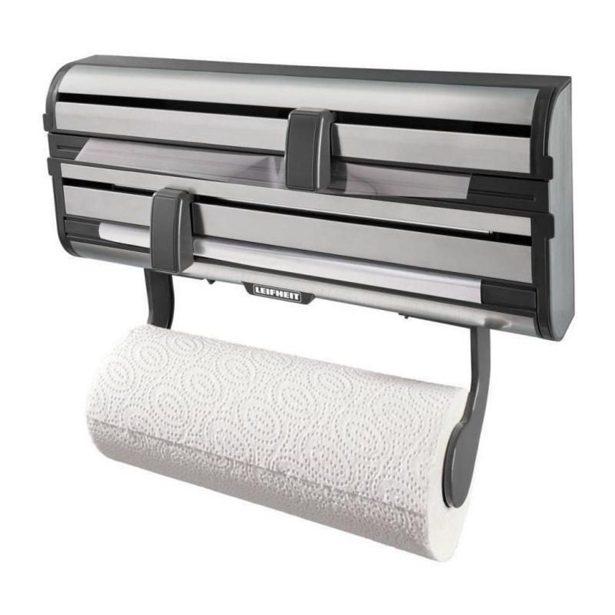 Leifheit LEIFHEIT Distributeur essuie tout papier aluminium film Parat Royal 25793 Leifheit devidoir mural pratique 3 rouleaux lames tran