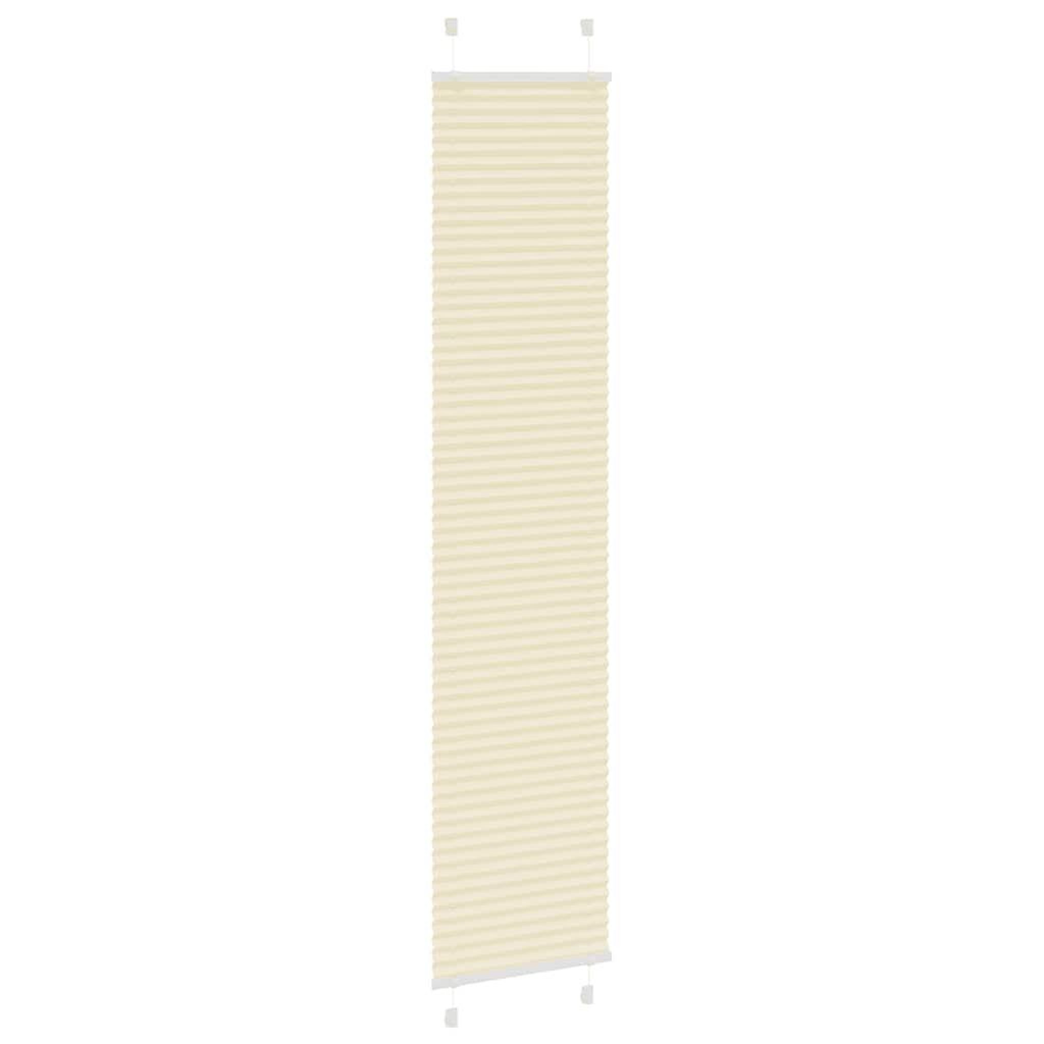 Voir la diapositive 3 : VIDAXL Store plisse creme 45x200 cm largeur du tissu 44,4 cm polyester