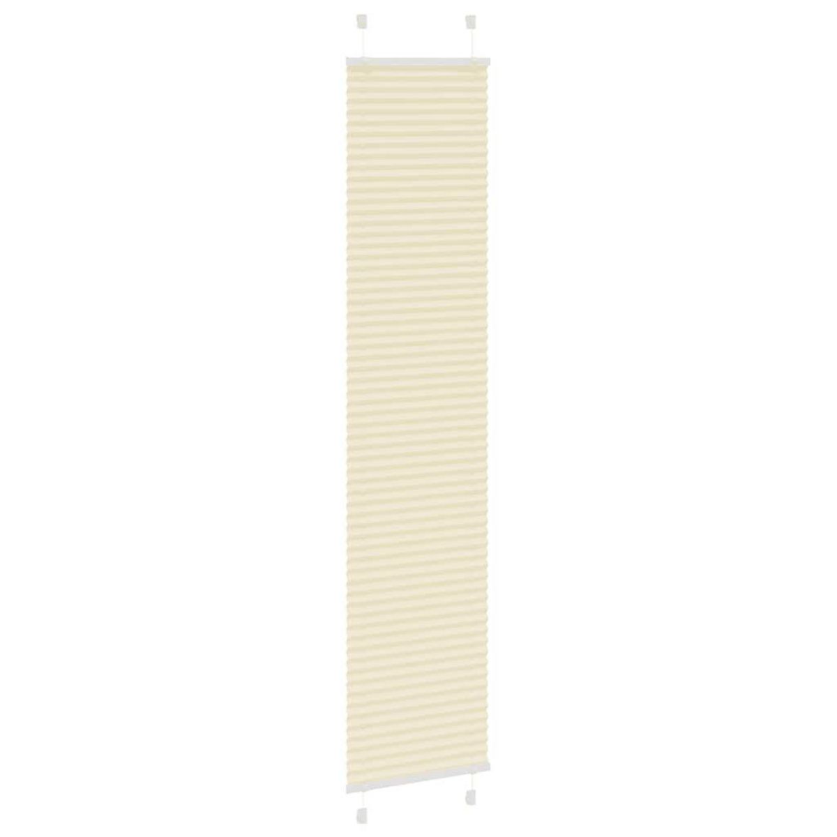VIDAXL Store plisse creme 45x200 cm largeur du tissu 44,4 cm polyester