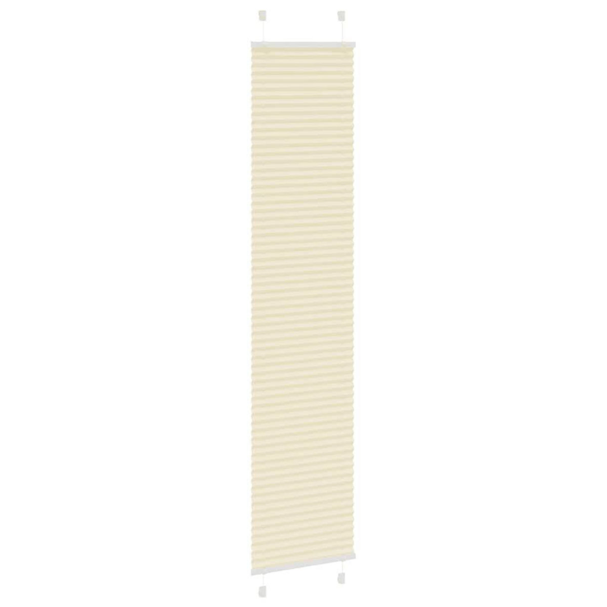 VIDAXL Store plisse creme 45x200 cm largeur du tissu 44,4 cm polyester