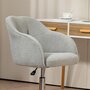 Voir la diapositive 6 : HOMCOM Chaise de bureau tissu bouclette design hauteur réglable pivotante piètement acier