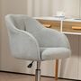 Voir la diapositive 6 : HOMCOM Chaise de bureau tissu bouclette design hauteur réglable pivotante piètement acier