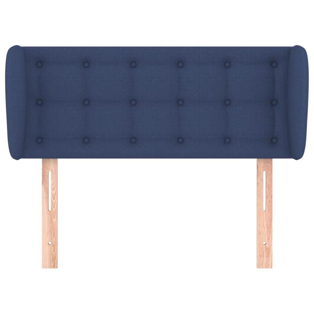 VIDAXL Tete de lit avec oreilles Bleu 103x23x78/88 cm Tissu