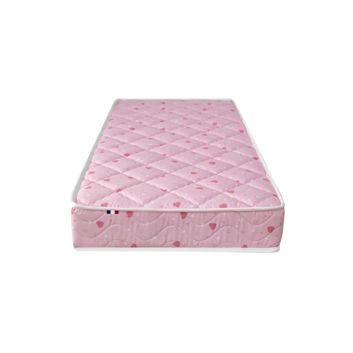 Matelas bébé mousse tissu 100% coton sans traitement 70x140cm PRINCESSE