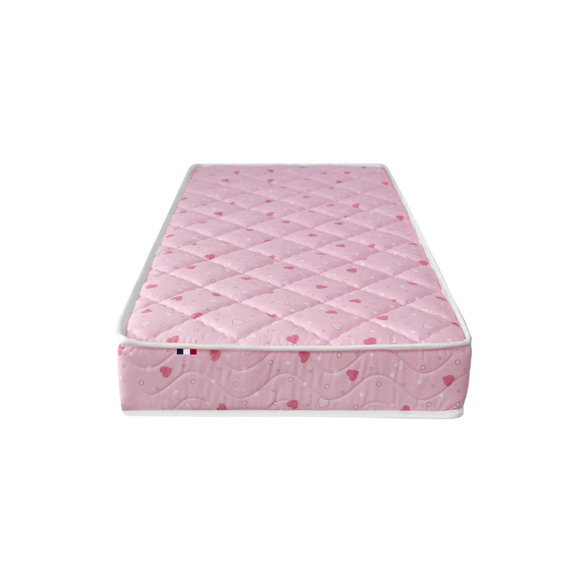 Matelas bébé mousse tissu 100% coton sans traitement 70x140cm PRINCESSE
