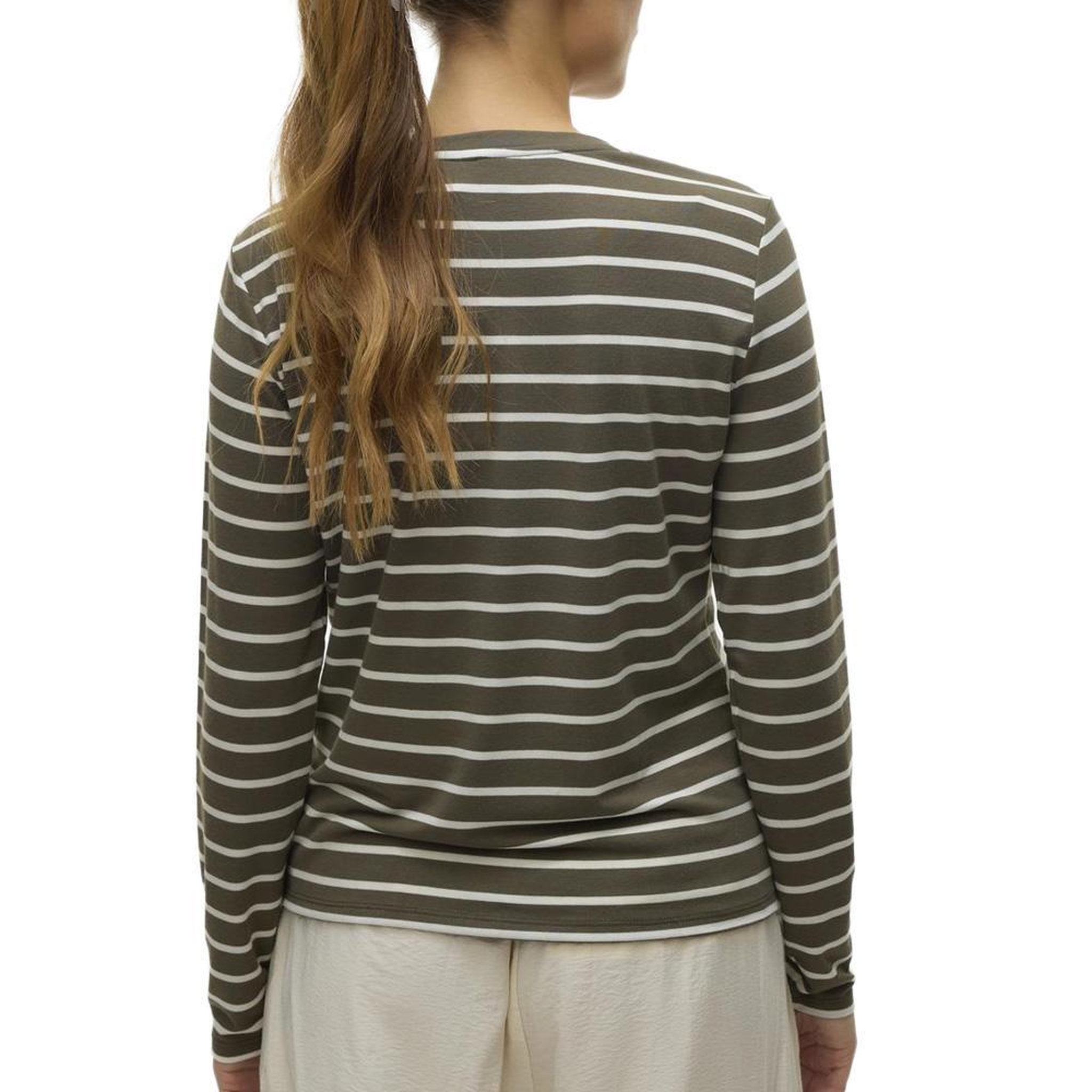 Voir la diapositive 2 : Vero Moda T-Shirt Blanc/Kaki Femme Vero Moda Clara