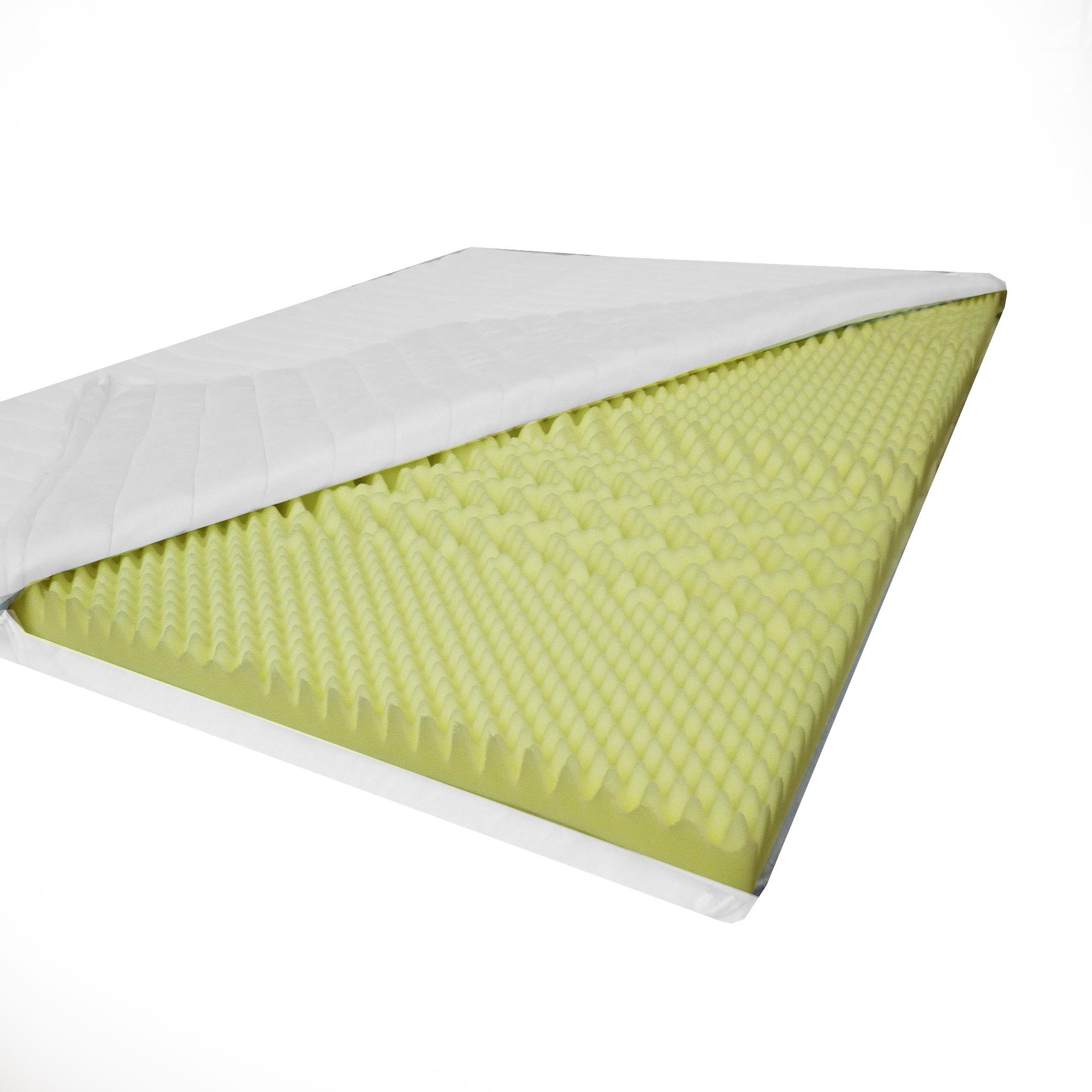 Voir la diapositive 2 : Surmatelas 7 zones Mousse Haute résilience 140x190 cm