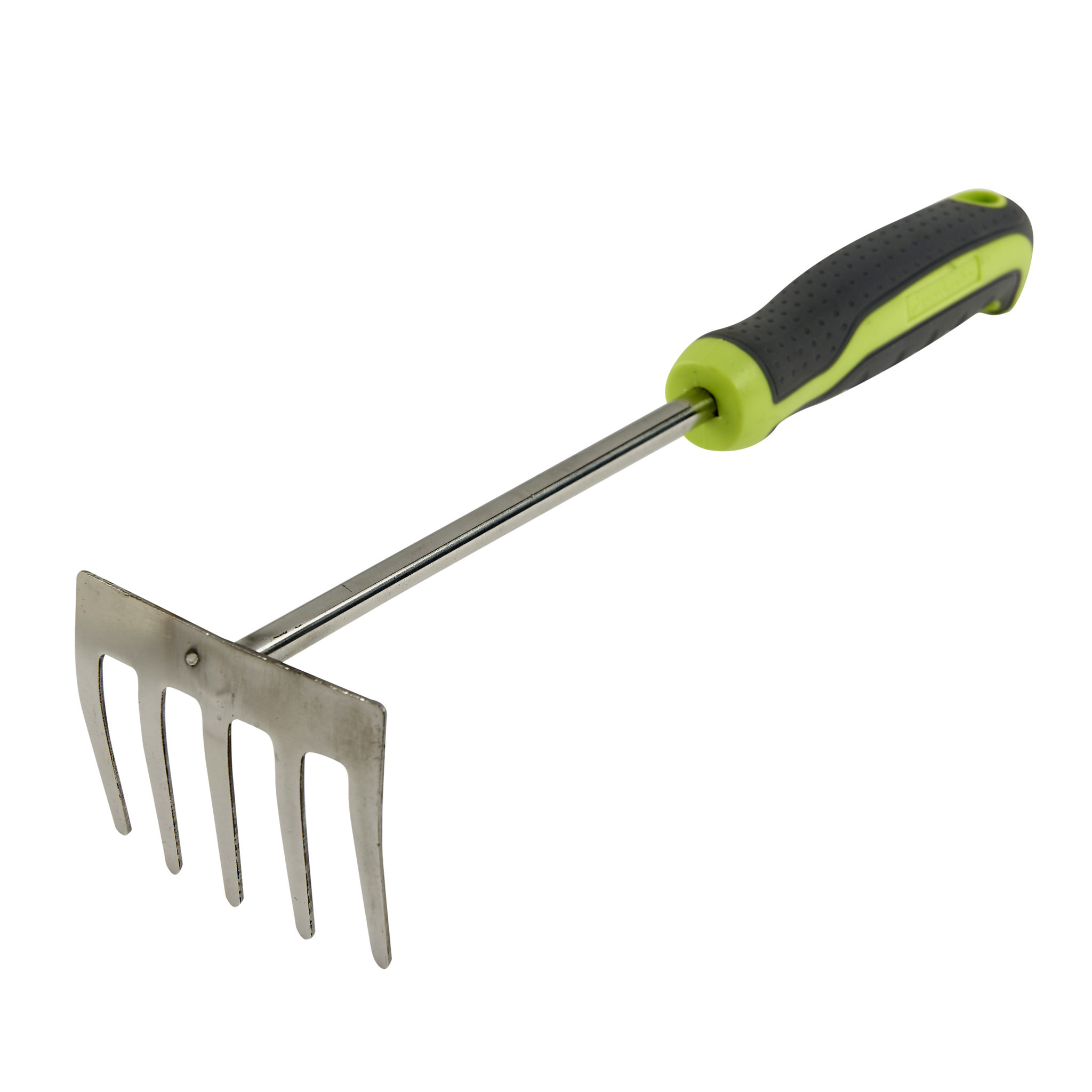 Voir la diapositive 3 : GARDENSTAR Râteau à main - 5 dents - En acier inoxydable