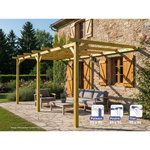 JARDIDECO Pergola adossée en bois massif Orléans 510 x 300 cm - Maderland