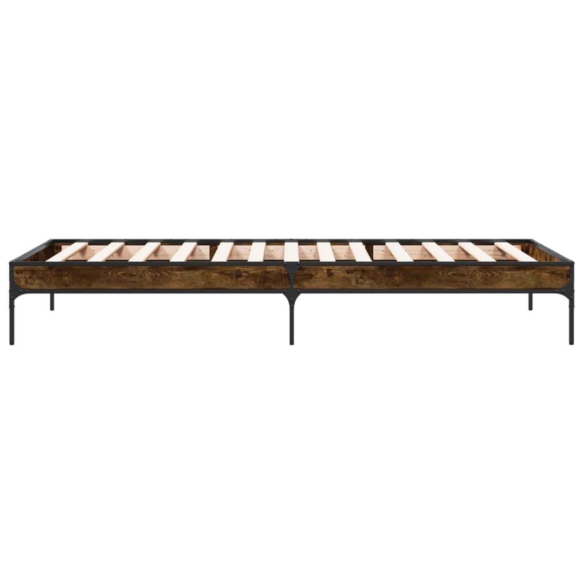Voir la diapositive 5 : VIDAXL Cadre de lit sans matelas chene fume 90x190 cm