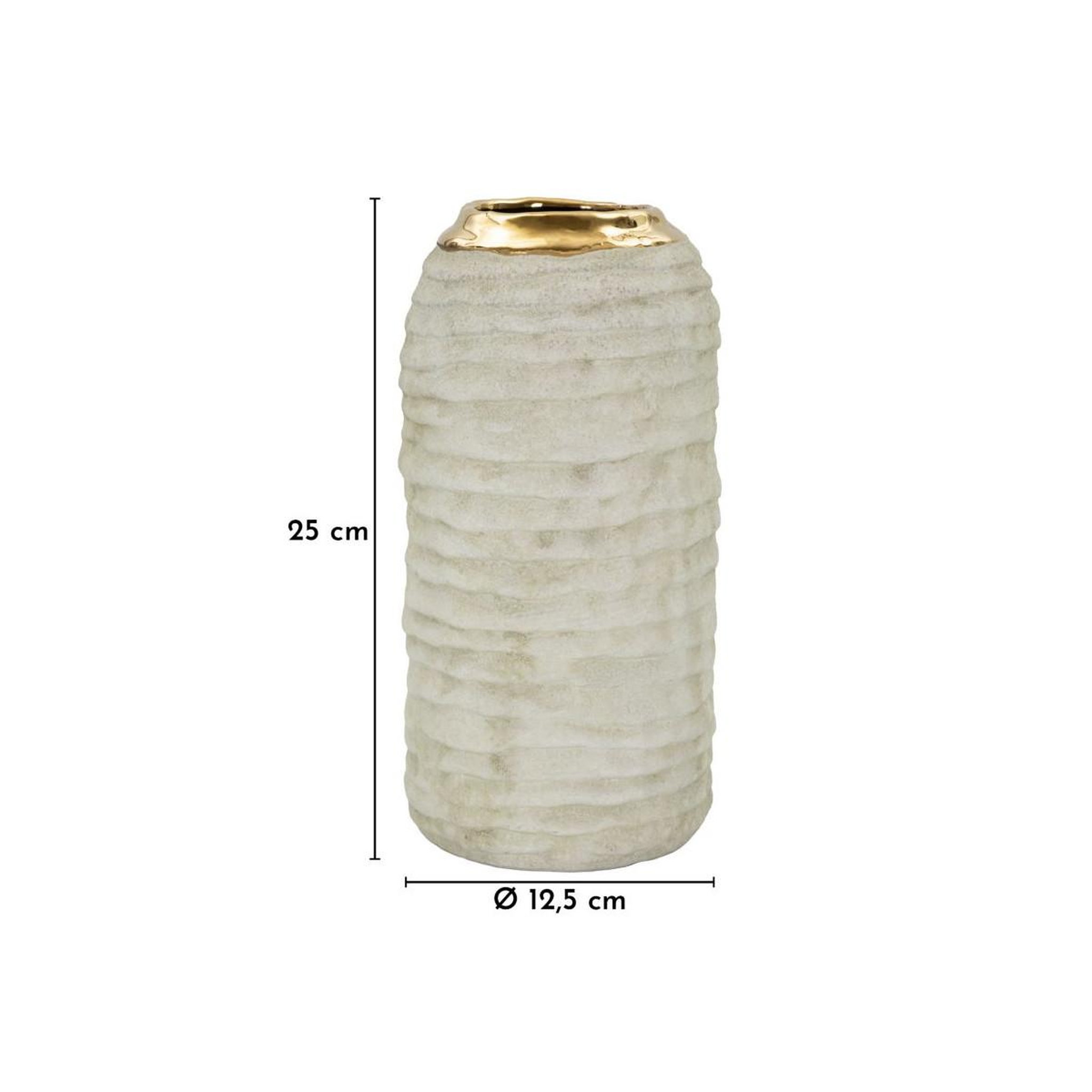 Voir la diapositive 6 : Paris Prix Vase design en céramique  lima  25cm gris