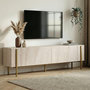 Voir la diapositive 2 : Habitat et Jardin Meuble TV en bois  Nexus  - 180 x 30 x 45 cm - Travertin / Or