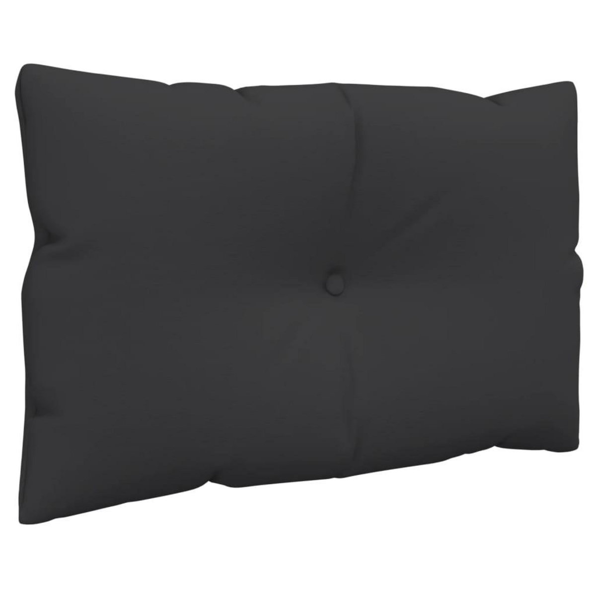 VIDAXL Coussins de palette lot de 2 noir tissu