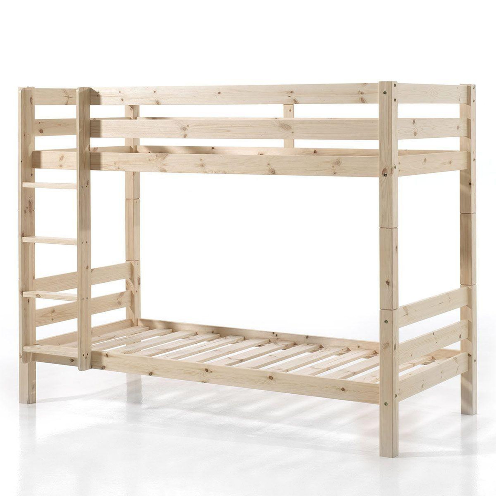 Voir la diapositive 2 : Paris Prix Pack - lit superposé enfant & 2 tiroirs  pino  90x200cm naturel