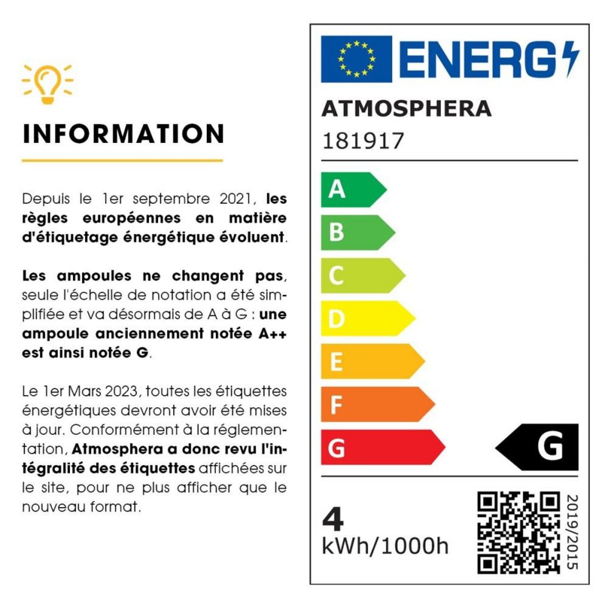 ATMOSPHERA Ampoule LED Ambre