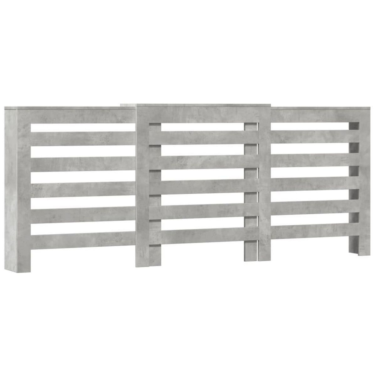 VIDAXL Cache-radiateur gris beton 205x21,5x83,5 cm bois d'ingenierie
