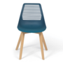 Voir la diapositive 3 : ID MARKET Lot de 6 chaises BONNIE mix color blanc, gris clair, gris foncé x2, bleu canard x2