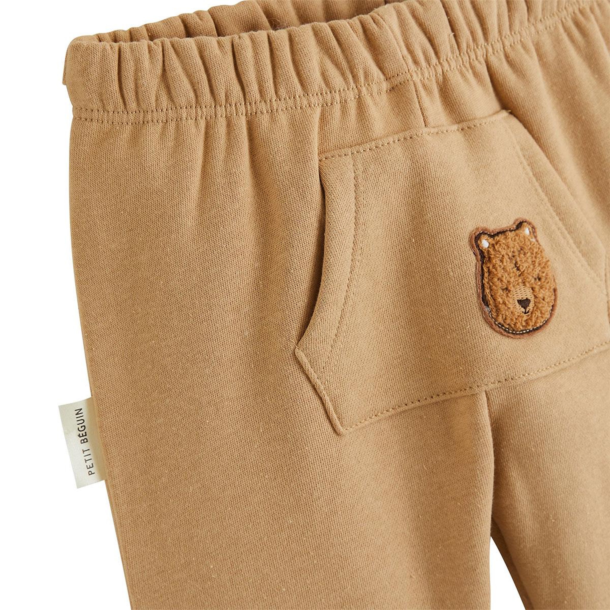 Voir la diapositive 3 : PETIT BEGUIN Ensemble bébé sweat et pantalon en molleton moka