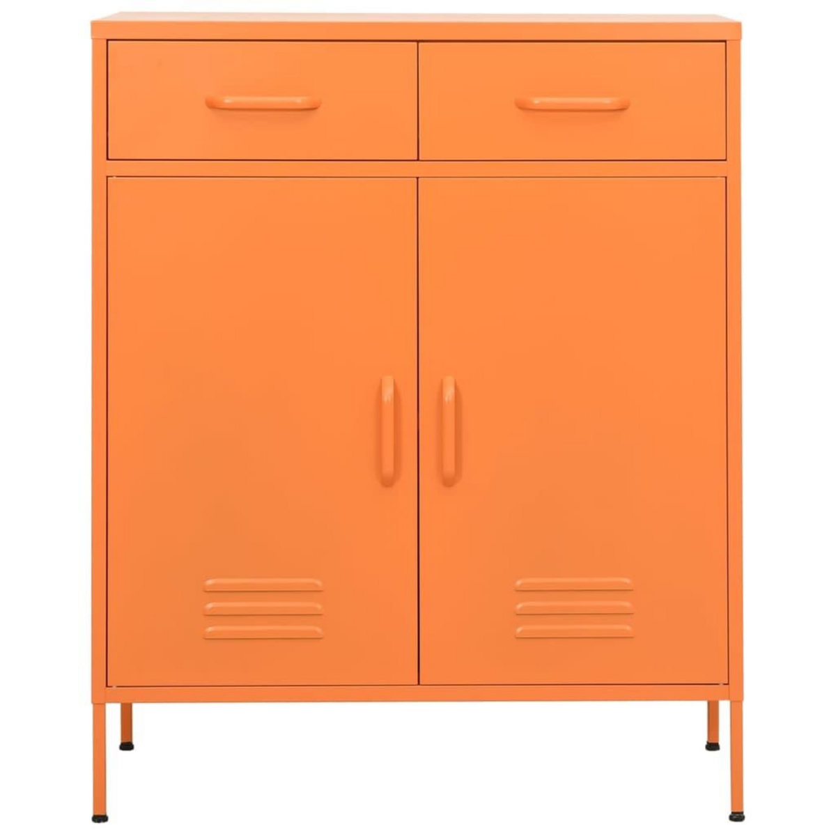VIDAXL Armoire de rangement Orange 80x35x101,5 cm Acier