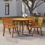 Voir la diapositive 1 : VIDAXL Table de jardin 110x110x75 cm Bois d'acacia solide