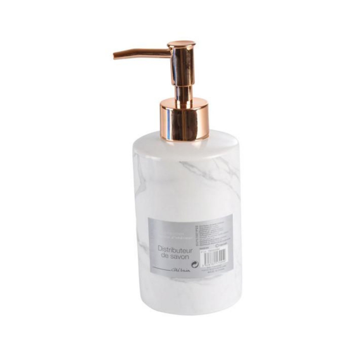 Paris Prix Distributeur de Savon  Effet Marbre  18cm Or Rose