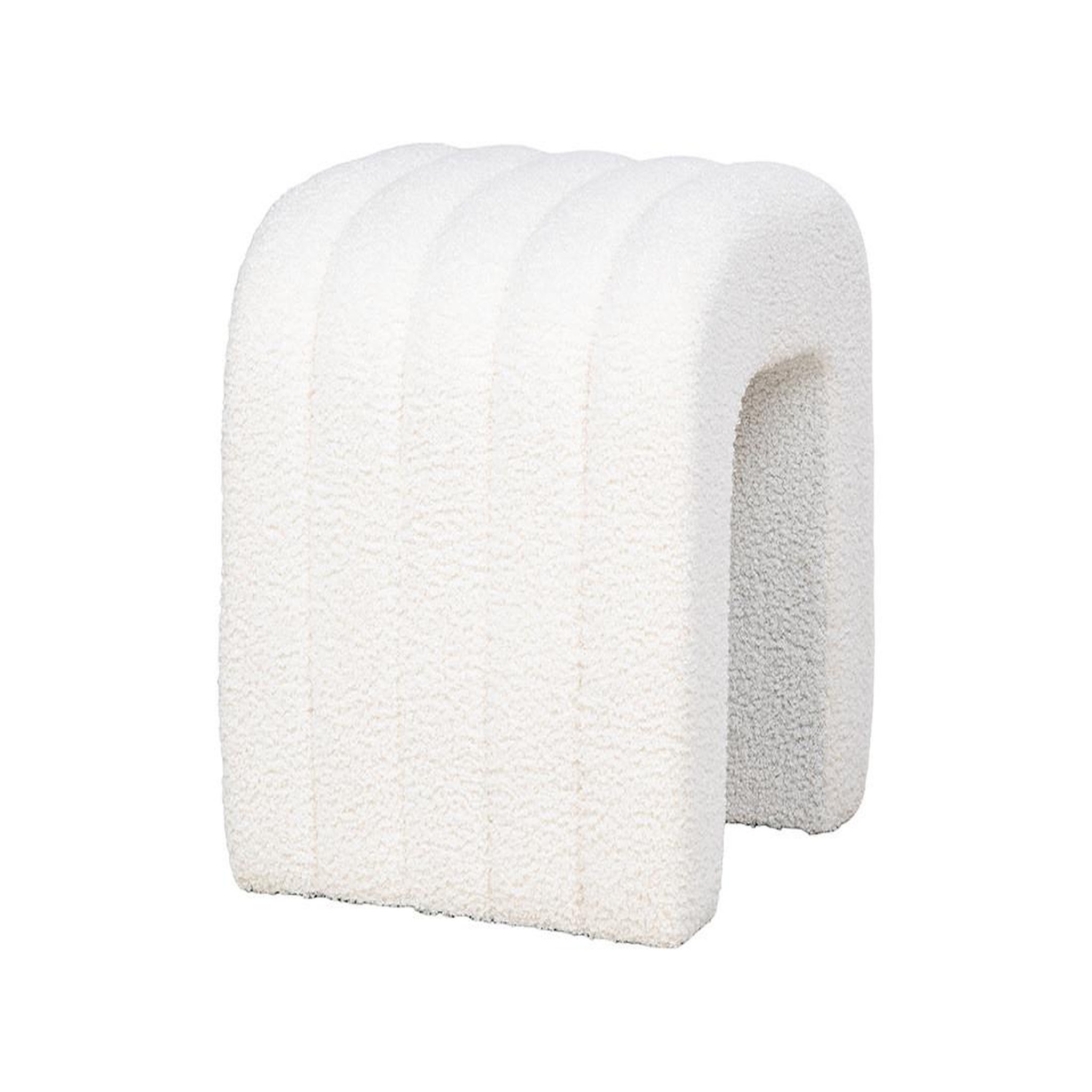 Voir la diapositive 4 : BEST MOBILIER Kenta - pouf - en tissu bouclette