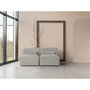 Voir la diapositive 3 : BEST MOBILIER Felix - canapé modulable 2 places en tissu texturé