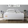 Voir la diapositive 1 : SEPTNUITS PACK Matelas + sommier kit blanc Memo Bio Mousse à mémoire de forme Maxi épaisseur + Couette + 2 oreillers