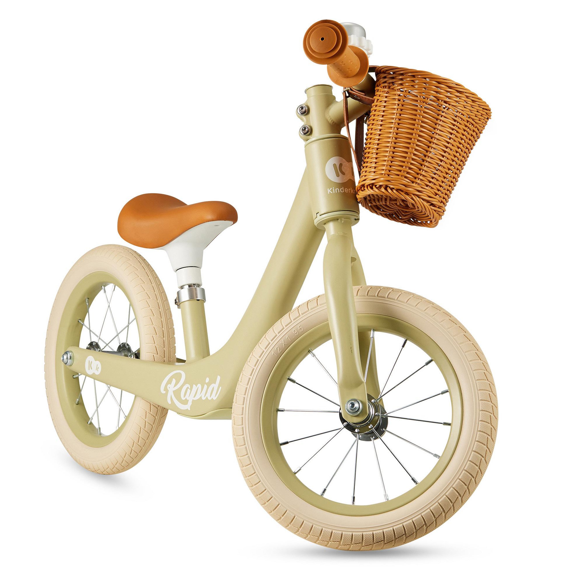 Voir la diapositive 4 : KINDERKRAFT Draisienne rétro - vélo d'équilibre avec panier et clochette
