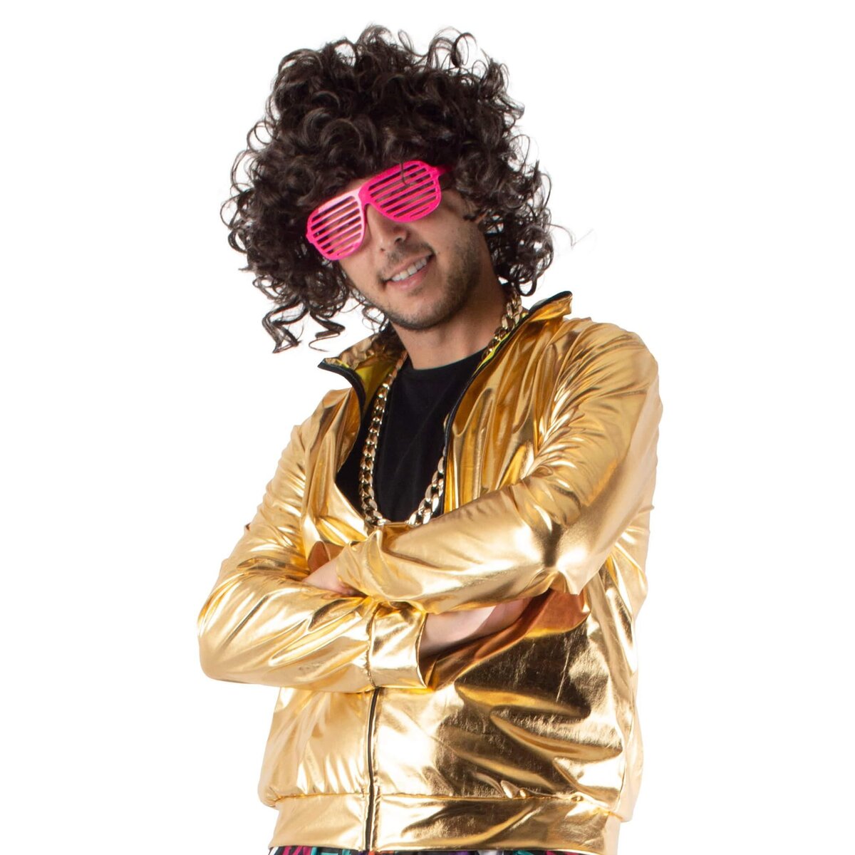 FUNNY FASHION Déguisement Veste dorée Années 80 - Homme