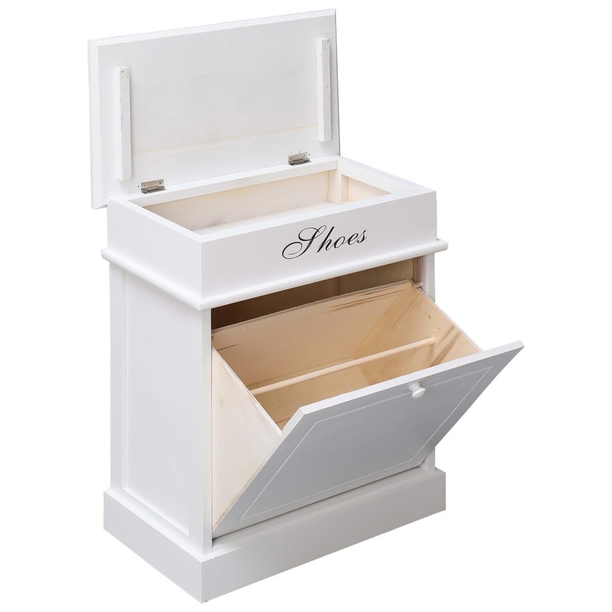 Voir la diapositive 4 : VIDAXL Armoire a chaussures Blanc 50 x 28 x 58 cm Bois de Paulownia