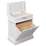 Voir la diapositive 4 : VIDAXL Armoire a chaussures Blanc 50 x 28 x 58 cm Bois de Paulownia