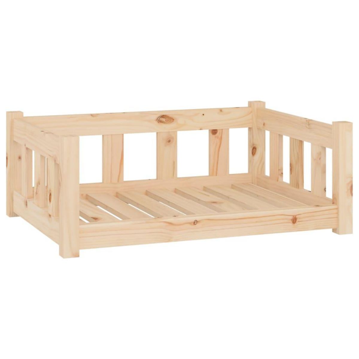 VIDAXL Lit pour chien 75,5 x 55,5 x 28 cm Bois de pin massif
