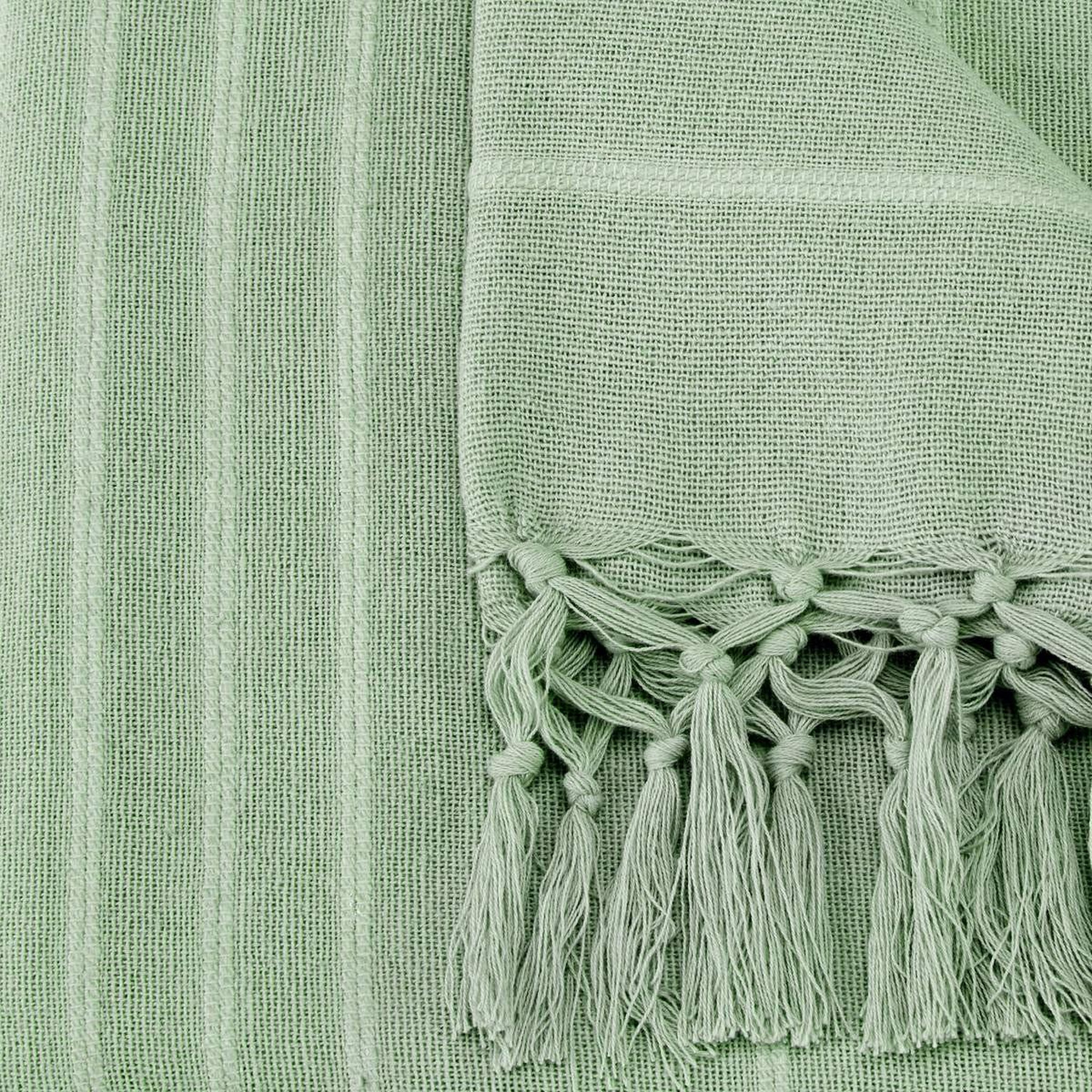 Voir la diapositive 3 : ATMOSPHERA Jeté de lit  anjali  160x220cm vert céladon