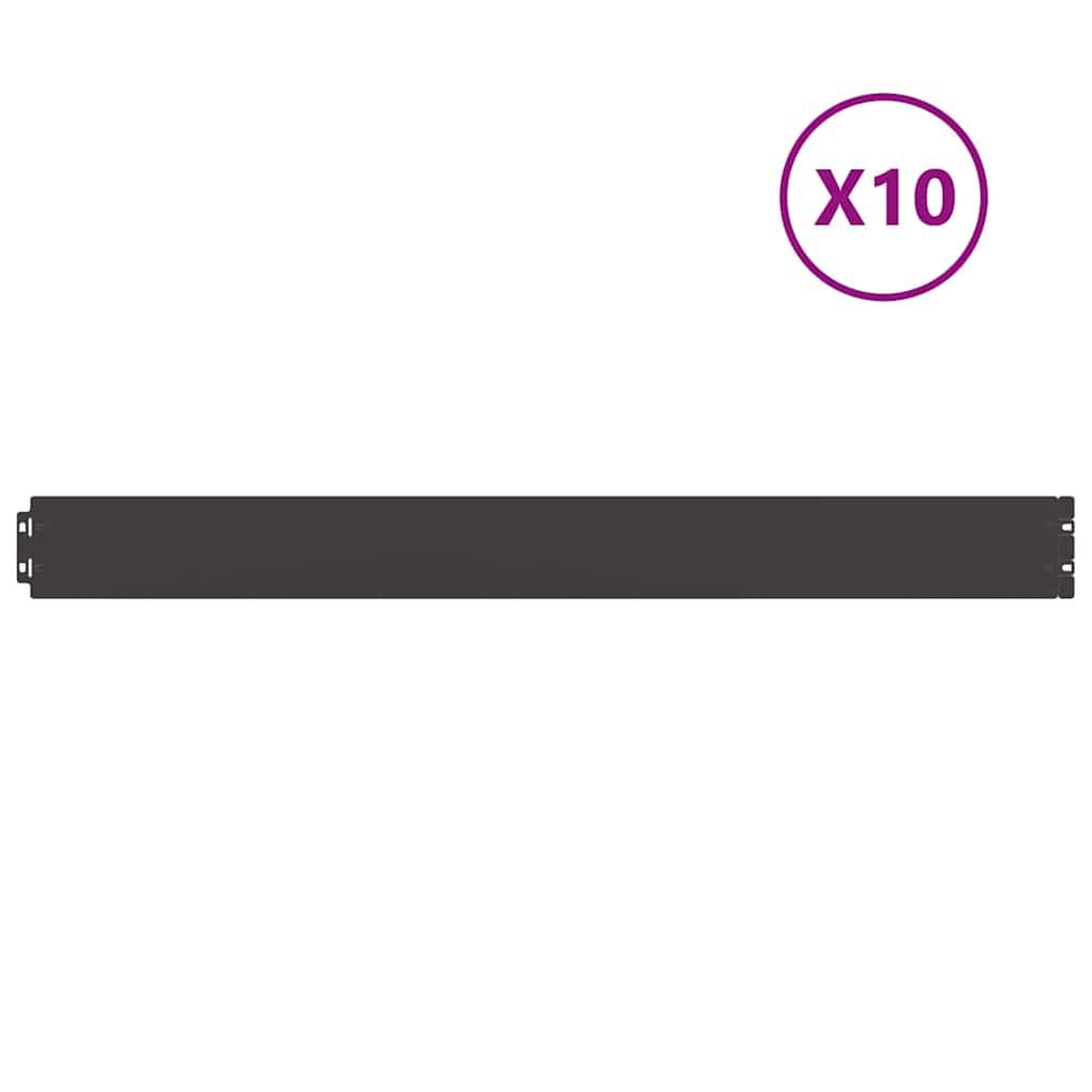 Voir la diapositive 2 : VIDAXL Bordures de pelouse 10 pcs noir 10x103 cm acier lamine a froid
