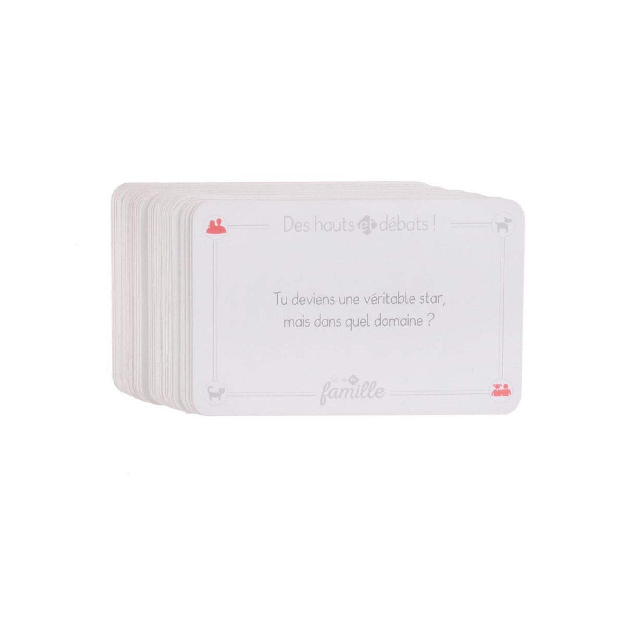 Voir la diapositive 3 : MISTER GADGET Jeu de 54 cartes débat  soirée famille  8cm corail