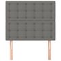 Voir la diapositive 3 : VIDAXL Tetes de lit 2 pcs Gris fonce 100x5x78/88 cm Tissu