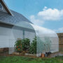 Voir la diapositive 2 : OUTSUNNY Bâche de protection blanche intérieur/extérieur 6x4m 140g/m²