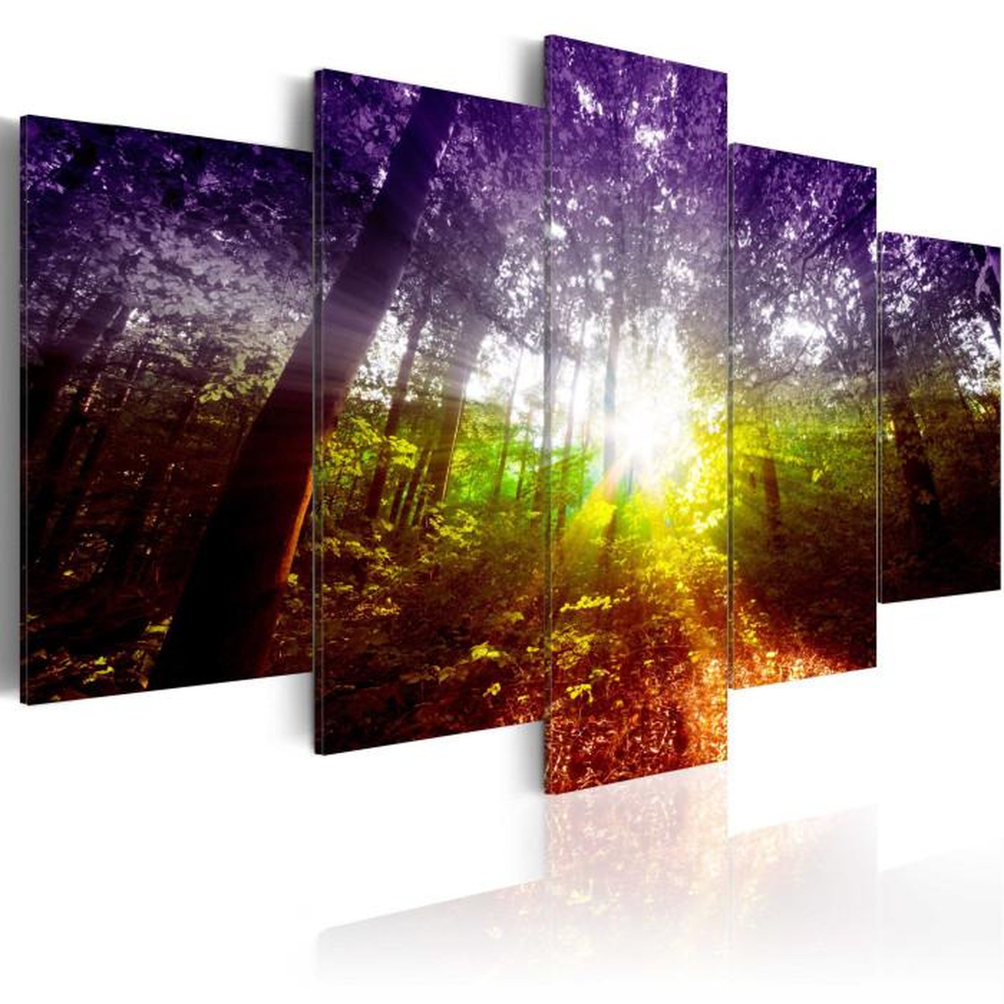 Paris Prix Tableau Imprimé  Rainbow Forest. Coloris disponibles : Multicolore