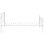 Voir la diapositive 4 : VIDAXL Cadre de lit sans matelas blanc metal 90x200 cm