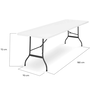 Voir la diapositive 5 : ID MARKET Table pliante d'appoint portable 180 CM pour camping ou réception