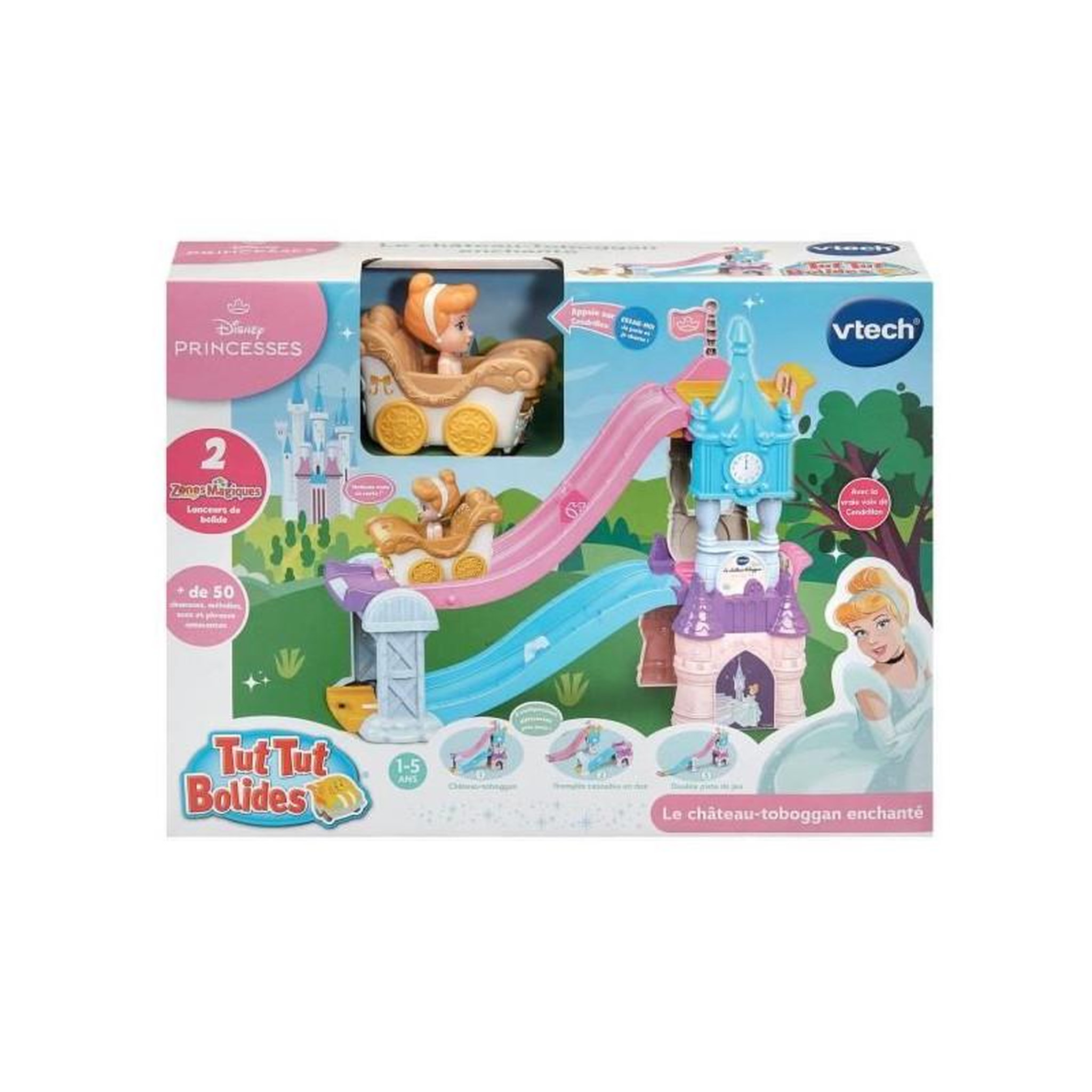 Voir la diapositive 4 : VTECH VTECH TUT TUT BOLIDES DISNEY PRINCESSES - CHÂTEAU - TOBOGGAN ENCHANTÉ (+ LE CARROSSE MARIAGE ENCHANTÉ DE CENDRILLON)