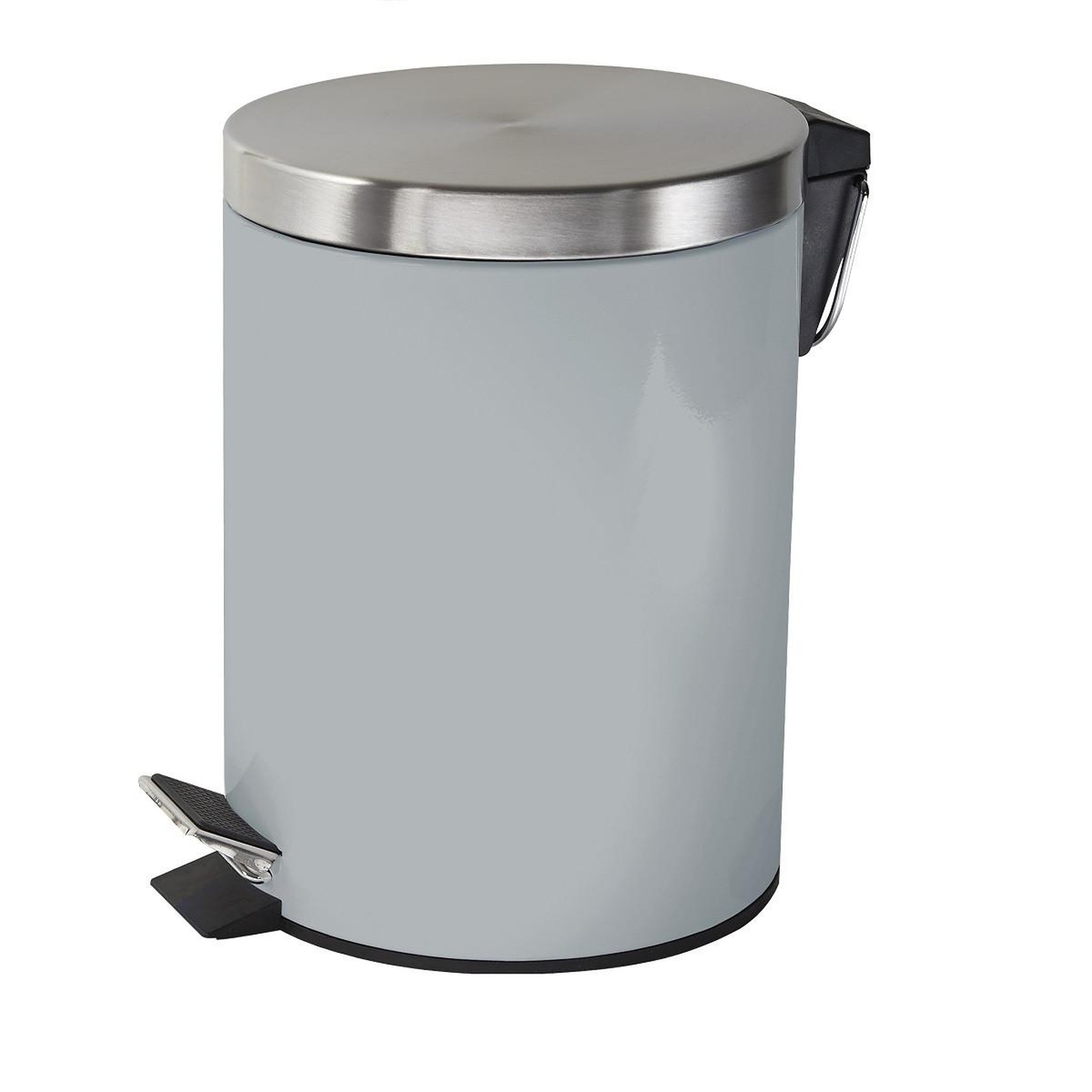 GUY LEVASSEUR Poubelle salle de bain à pédale 5l en métal. Coloris disponibles : Bleu, Noir