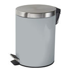 GUY LEVASSEUR Poubelle salle de bain à pédale 5L en métal. Coloris disponibles : Noir, Bleu