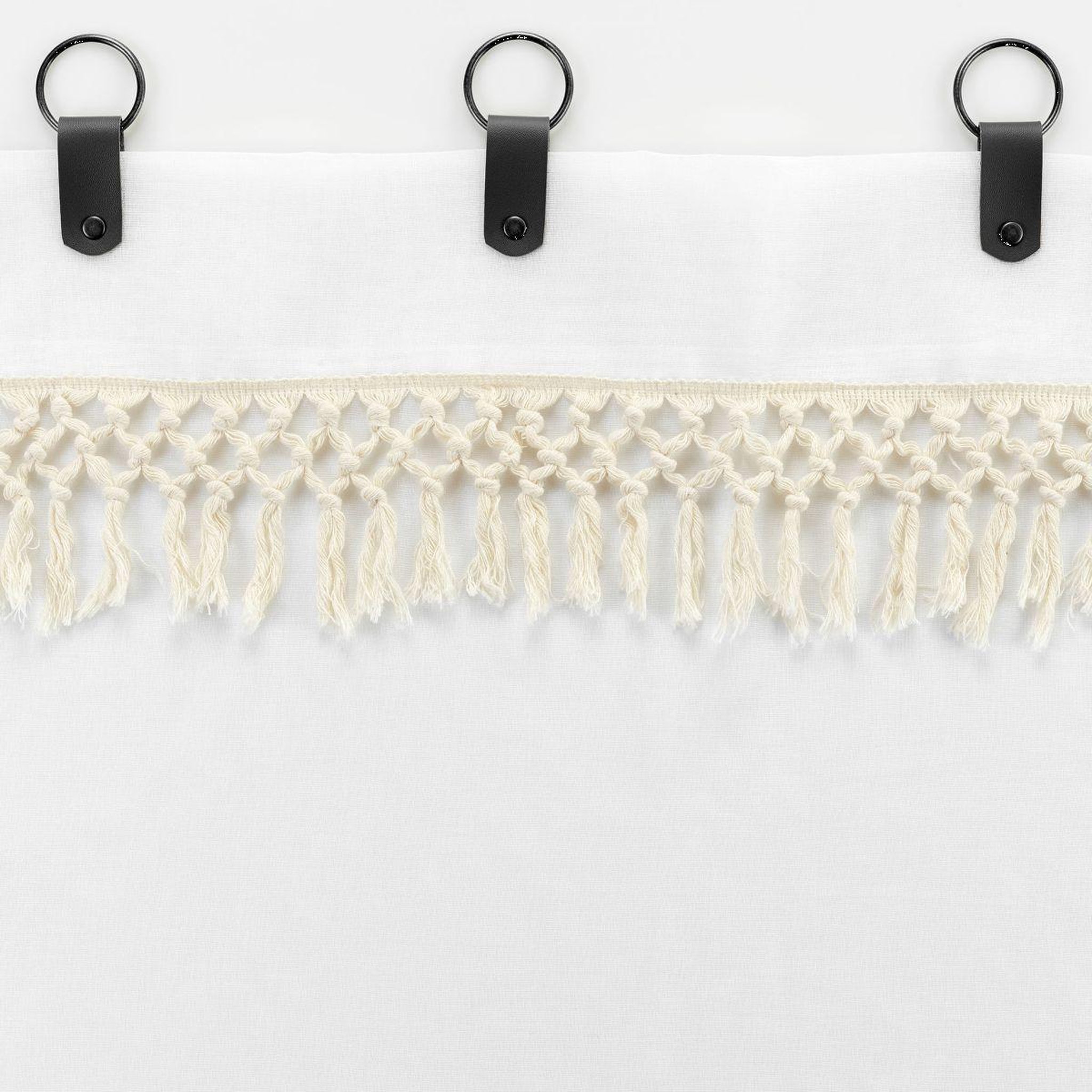 Voir la diapositive 3 : Douceur d'Intérieur Rideau voilage à anneaux  anissa  140x240cm blanc