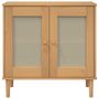 Voir la diapositive 5 : VIDAXL Buffet SENJA aspect rotin marron 80x35x80 cm bois massif de pin