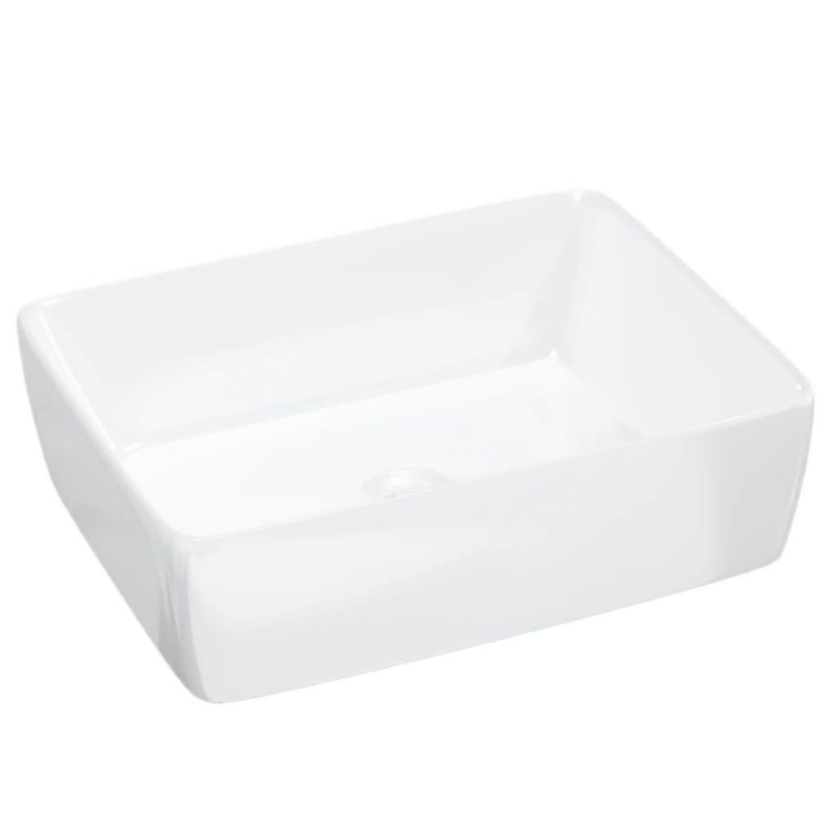 VIDAXL Lavabo blanc 48x37x13 cm ceramique rectangle