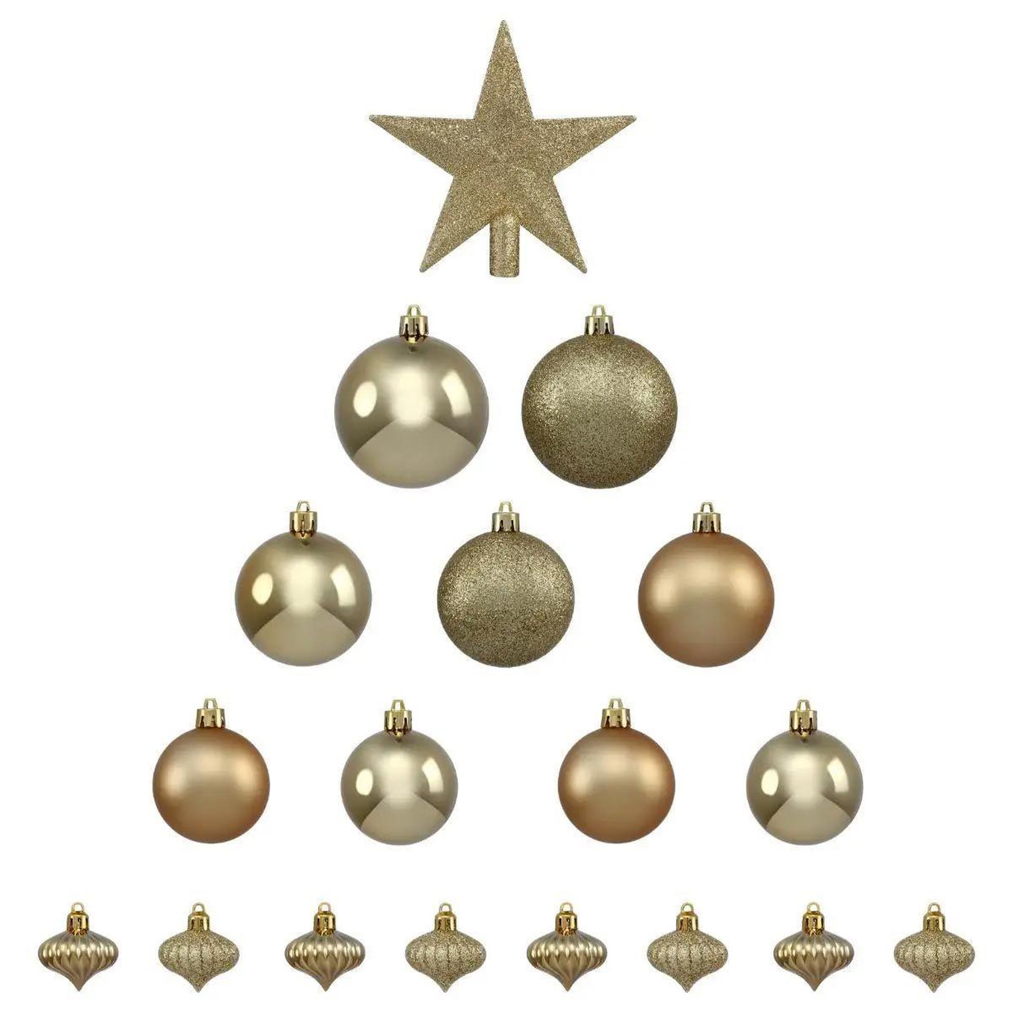 ATMOSPHERA Kit 18 pièces déco de noël  colorama  23cm or