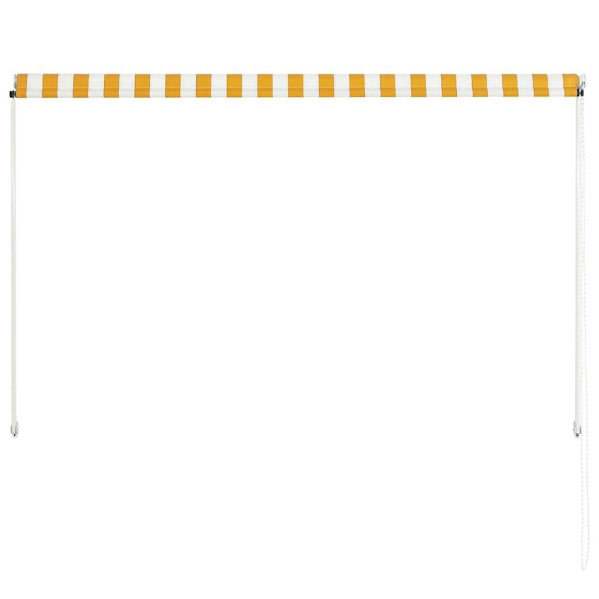 VIDAXL Auvent retractable 200x150 cm Jaune et blanc