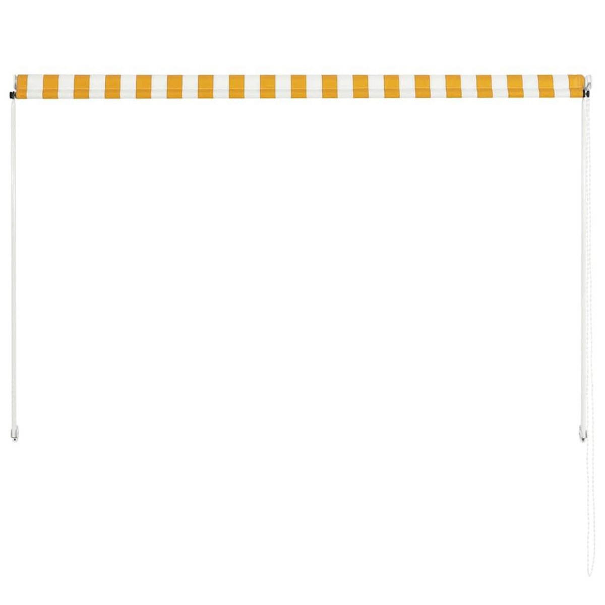 VIDAXL Auvent retractable 200x150 cm Jaune et blanc